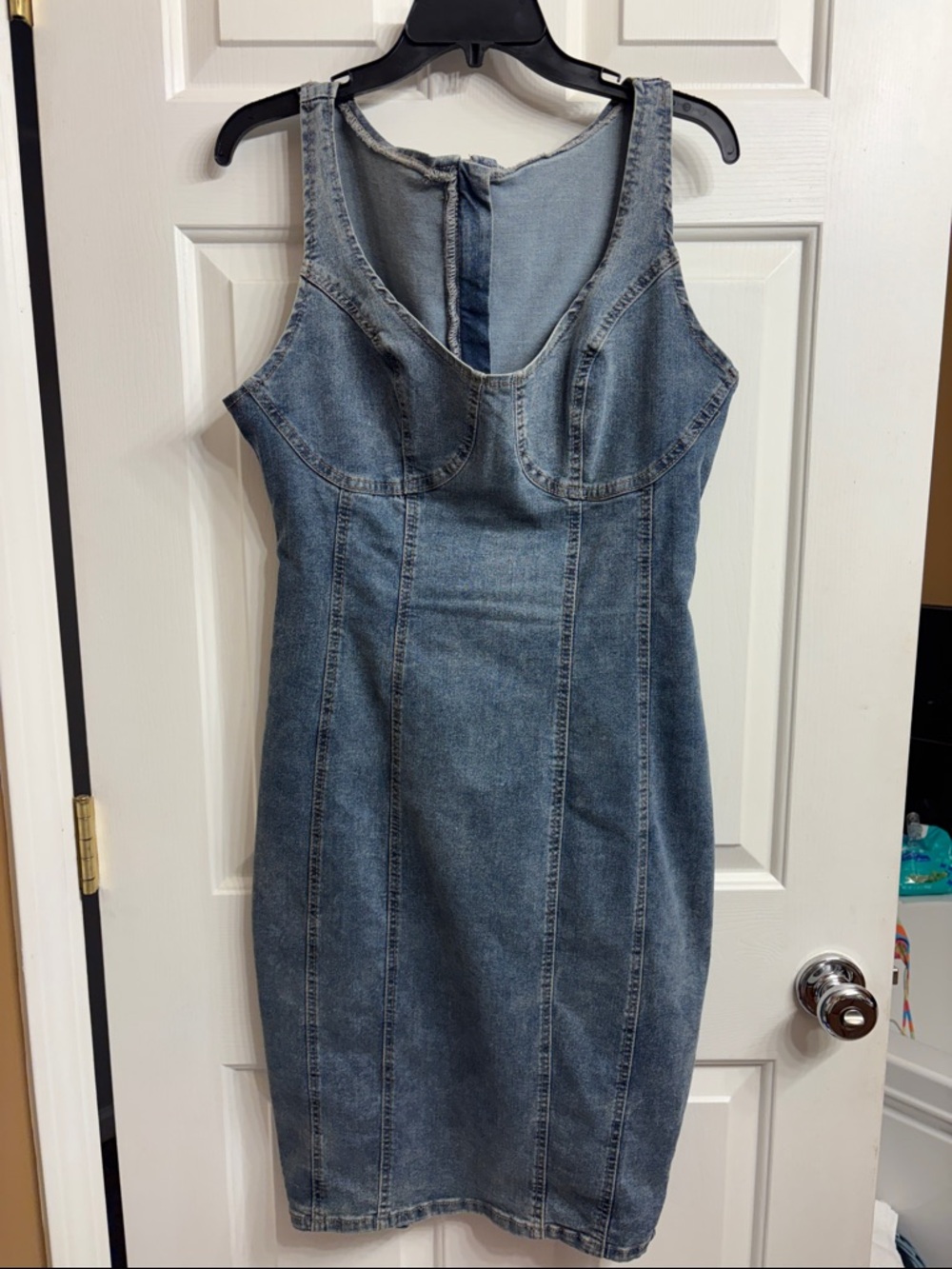 SHEIN Blue Denim Bodycon Dress